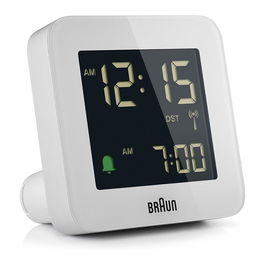 Braun BC 09 W-DCF Reloj Despertador Digital Plaza Blanco Batería