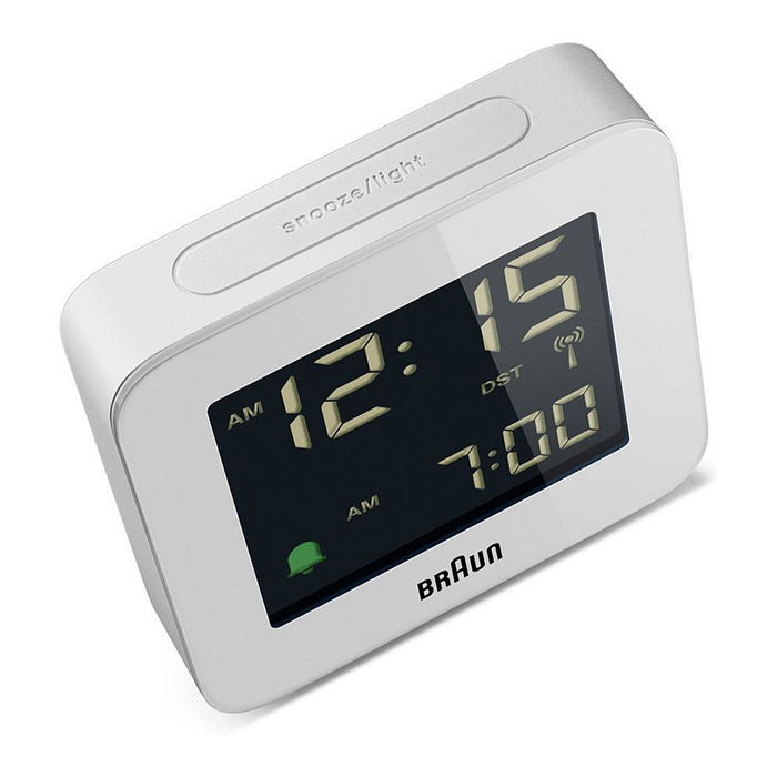 Braun BC 09 W-DCF Reloj Despertador Digital Plaza Blanco Batería