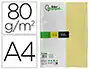 Liderpapel Papel Color A4 80gr Amarillo Paquete de 100 Hojas