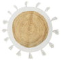 Home Deco Factory Alfombra de Yute con Flecos de 80 cm