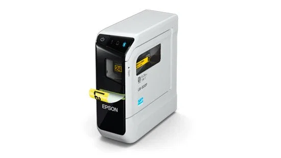 Epson LabelWorks LW-600P Impresora de Etiquetas Portátil, Transferencia Térmica, Bluetooth y USB, 180 DPI, 15 mm/s, Hasta 24 mm de Ancho, para Smartphone y PC