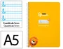 Liderpapel Cuaderno Espiral Pautaguía A5 Tapa Dura Amarillo