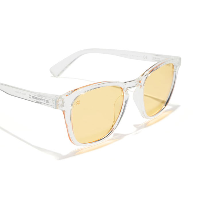 Northweek WALL Gafas de Sol Rectangulares Polarizadas Transparentes Amarillo 140mm