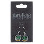 THE CARAT SHOP Pendientes Slytherin Crest Harry Potter de aleación de zinc