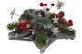 DKD Home Decor Portavelas de Madera y Cristal Estrella