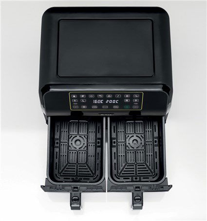 Ariete 4623 Freidora de Aire Dual 8L (4L + 4L) con 2 Cestas y 8 Programas Preestablecidos