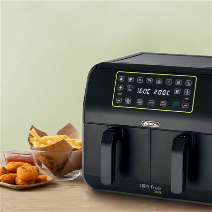 Ariete 4623 Freidora de Aire Dual 8L (4L + 4L) con 2 Cestas y 8 Programas Preestablecidos