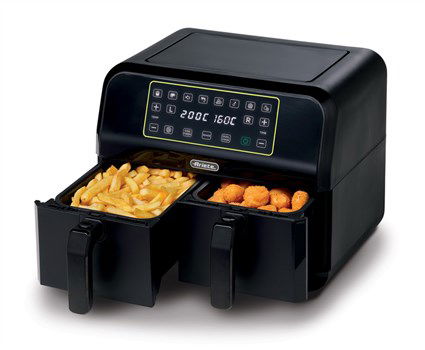 Ariete 4623 Freidora de Aire Dual 8L (4L + 4L) con 2 Cestas y 8 Programas Preestablecidos