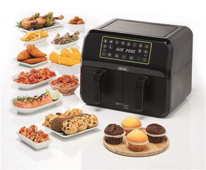 Ariete 4623 Freidora de Aire Dual 8L (4L + 4L) con 2 Cestas y 8 Programas Preestablecidos