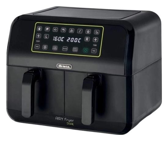 Ariete 4623 Freidora de Aire Dual 4L + 4L Negro