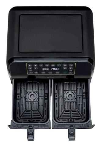 Ariete 4623 Freidora de Aire Dual 4L + 4L Negro