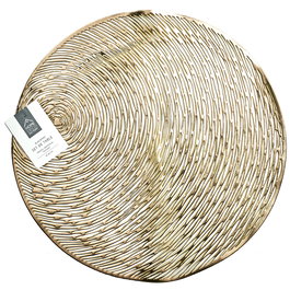 Home Deco Factory Individual Ajoure Diámetro 38 cm Calado Colores Surtidos Dorado Plateado Ideal Fiestas