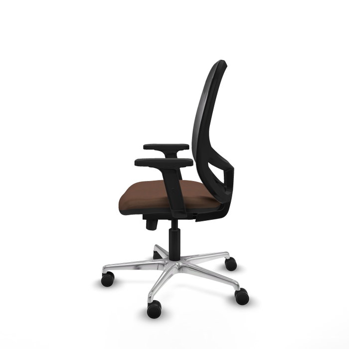 PIQUERAS Y CRESPO Silla de oficina Cilanco con mecanismo Sincro/Traslack Marrón oscuro/Negro