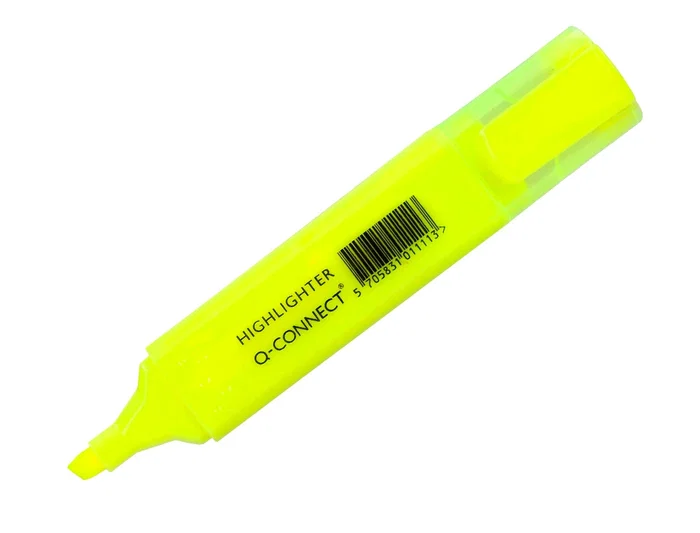 Q-connect Rotulador Fluorescente Amarillo Punta Biselada Trazo 1-5 mm Q-connect Rotulador Fluorescente Amarillo Punta Biselada Trazo 1-5 mm