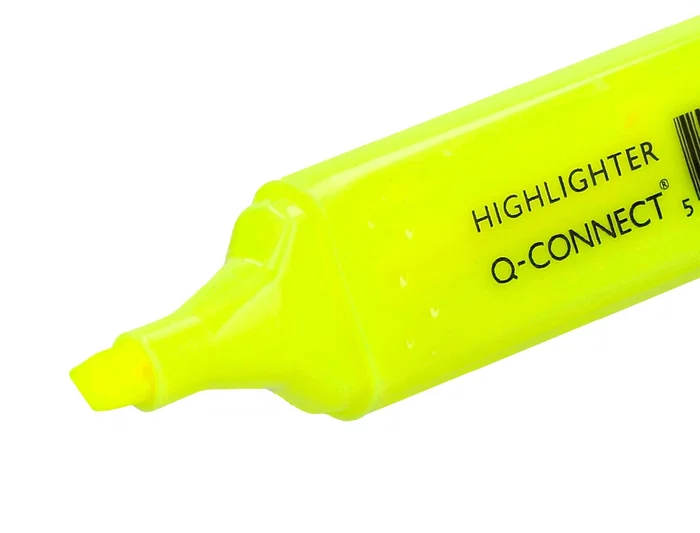 Q-connect Rotulador Fluorescente Amarillo Punta Biselada Trazo 1-5 mm Q-connect Rotulador Fluorescente Amarillo Punta Biselada Trazo 1-5 mm