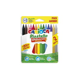 Carioca Plasticera Plastello Colores Surtidos Pack 12+2 Unidades Referencia 42714 Extra Limpia
