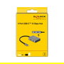 DeLOCK Concentrador USB Hub 4 Puertos USB Type-C USB 3.2 Gen 2 (10 Gbps) Plug and Play, Negro/Gris