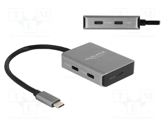 DeLOCK Concentrador USB 10 Gbps con 5 puertos USB Type-C DeLOCK Concentrador USB 10 Gbps con 5 puertos USB Type-C
