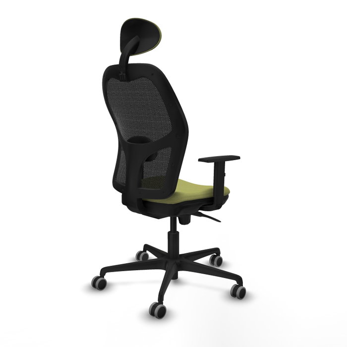 PIQUERAS Y CRESPO Silla de oficina Jorquera con mecanismo Sincro, Verde oliva y Negro