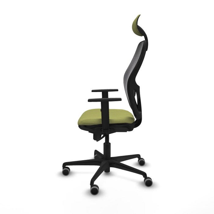 PIQUERAS Y CRESPO Silla de oficina Jorquera con mecanismo Sincro, Verde oliva y Negro