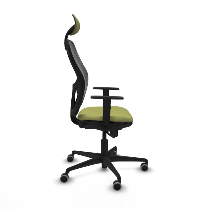 PIQUERAS Y CRESPO Silla de oficina Jorquera con mecanismo Sincro, Verde oliva y Negro