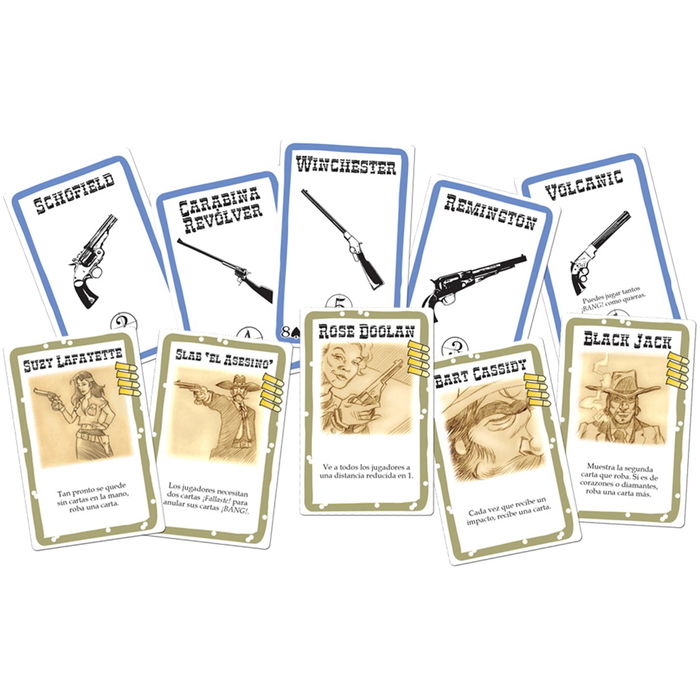 Asmodee Bang! Juego de Cartas, 4-7 Jugadores, Edad 8+, 103 Cartas, 7 Tableros, 30 Fichas, PEGI 8