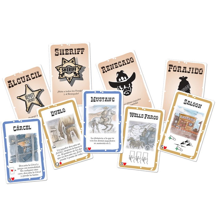 Asmodee Bang! Juego de Cartas, 4-7 Jugadores, Edad 8+, 103 Cartas, 7 Tableros, 30 Fichas, PEGI 8