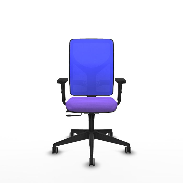 PIQUERAS Y CRESPO Silla de oficina Motilla con mecanismo Sincro/Traslack, Tela Lila y Malla Azul PIQUERAS Y CRESPO Silla de oficina Motilla con mecanismo Sincro/Traslack, Tela Lila y Malla Azul