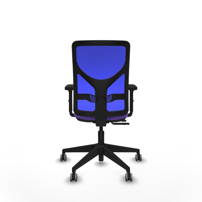 PIQUERAS Y CRESPO Silla de oficina Motilla con mecanismo Sincro/Traslack, Tela Lila y Malla Azul PIQUERAS Y CRESPO Silla de oficina Motilla con mecanismo Sincro/Traslack, Tela Lila y Malla Azul