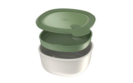 Berghoff 3950221 Conjunto Ensaladera Picnic con Cubiertos Acero Inox y Recipiente para Salsas, Apta Congelador, Microondas y Lavavajillas, Ideal para Llevar al Trabajo