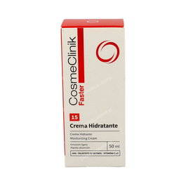 Cosmeclinik Faster 15 Crema Hidratante Facial 50 ml con Ácido Glicólico 13%, Vitaminas A C E, Antiarrugas