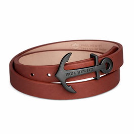 Paul Hewitt Pulsera Unisex de Cuero Marrón PH-WB-B-1S