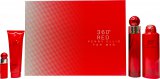 Perry Ellis 360 Red for Men Gift Set con EDT, Gel de Ducha, Desodorante y Mini EDT