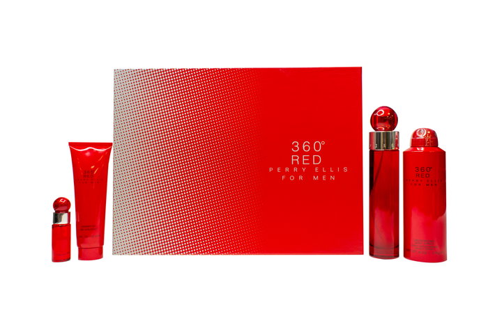 Perry Ellis 360 Red for Men Gift Set con EDT, Gel de Ducha, Desodorante y Mini EDT Perry Ellis 360 Red for Men Gift Set con EDT, Gel de Ducha, Desodorante y Mini EDT