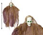 NOVOK Decoración Colgante Fantasma con Túnica Morada y Calavera Verde, 31 cm
