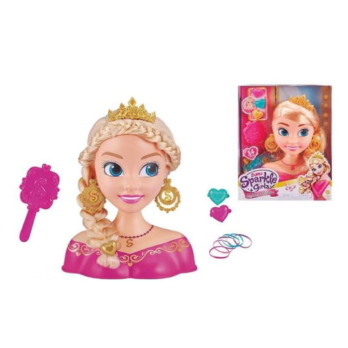 Zuru Busto Sparkle con 14 accesorios para peinar, 23cm Zuru Busto Sparkle con 14 accesorios para peinar, 23cm