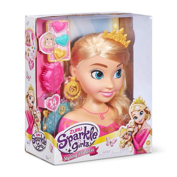 Zuru Busto Sparkle con 14 accesorios para peinar, 23cm Zuru Busto Sparkle con 14 accesorios para peinar, 23cm