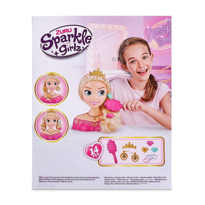 Zuru Busto Sparkle con 14 accesorios para peinar, 23cm Zuru Busto Sparkle con 14 accesorios para peinar, 23cm