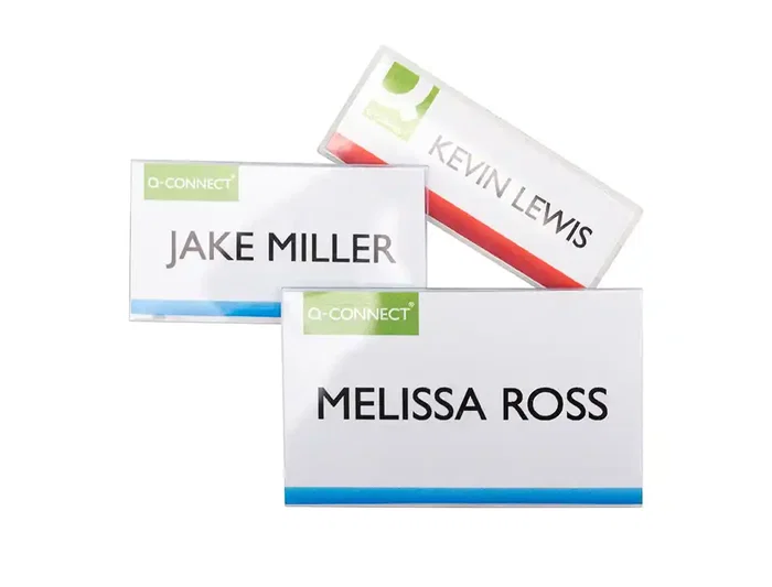 Q-connect Identificador KF14139 con Clip Magnético, Apertura Superior, 75x28 mm