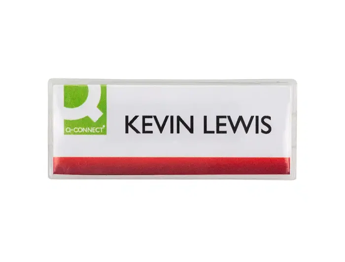 Q-connect Identificador KF14139 con Clip Magnético, Apertura Superior, 75x28 mm