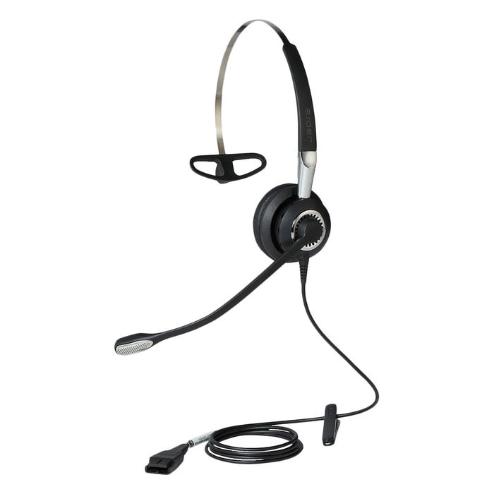 Jabra BIZ 2400 II Auricular Mono Alámbrico UNC 3in1 para Oficina/Centro de llamadas, Negro/Plata, con cancelación de ruido