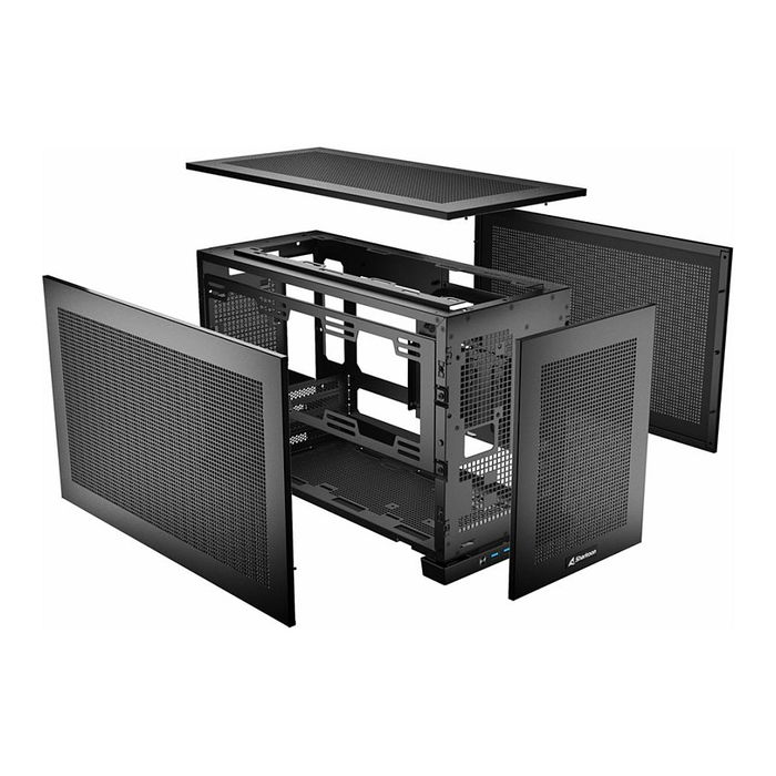 Sharkoon Rebel C20 ITX Torre PC Negro Metal Mini-ITX para Gaming