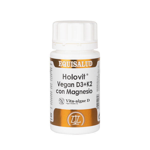 EQUISALUD HOLOVIT VEGAN D3+K2 con magnesio 50cap. EQUISALUD HOLOVIT VEGAN D3+K2 con magnesio 50cap.