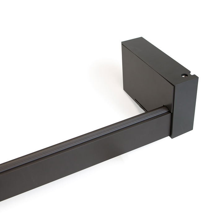Emuca Barra para armario con luz LED Castor, batería extraible y sensor de movimiento, L708mm, Plástico y aluminio, Pintado moka