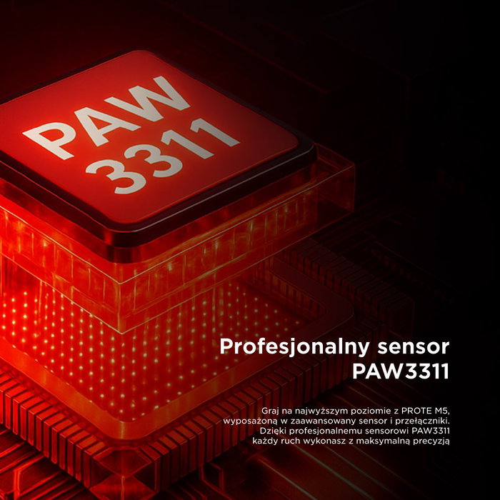 Rampage Prote M5 Ratón Inalámbrico 24000 DPI RGB LED 1kHz Negro