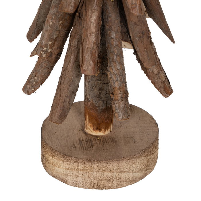 Figura Árbol Marrón Madera Paulonia 21 X 21 X 60 cm