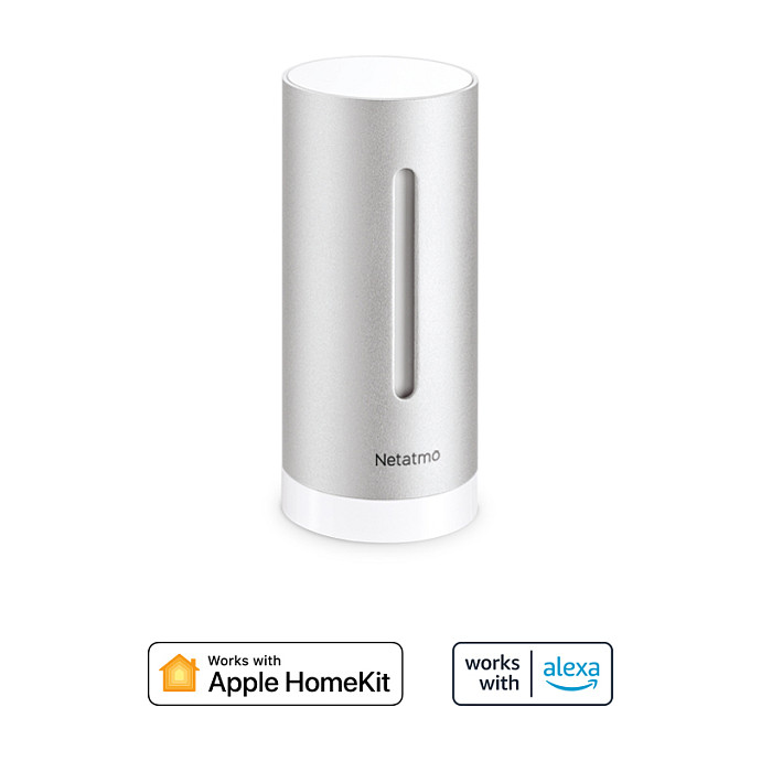 NetAtmo Módulo Interior Inteligente Adicional para Estación Meteorológica, Inalámbrico, Precisión 0.3° y 3%, Duraluminio, Aluminio, AAA