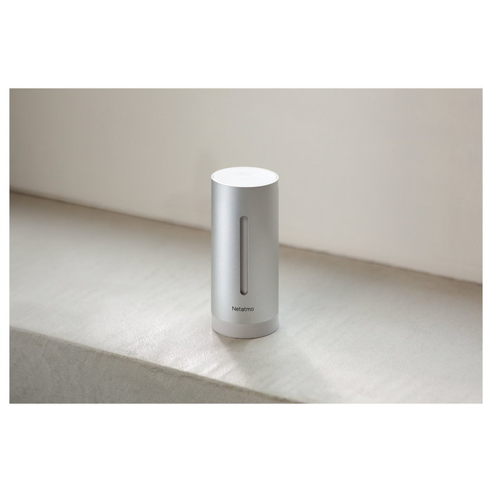 NetAtmo Módulo Interior Inteligente Adicional para Estación Meteorológica, Inalámbrico, Precisión 0.3° y 3%, Duraluminio, Aluminio, AAA