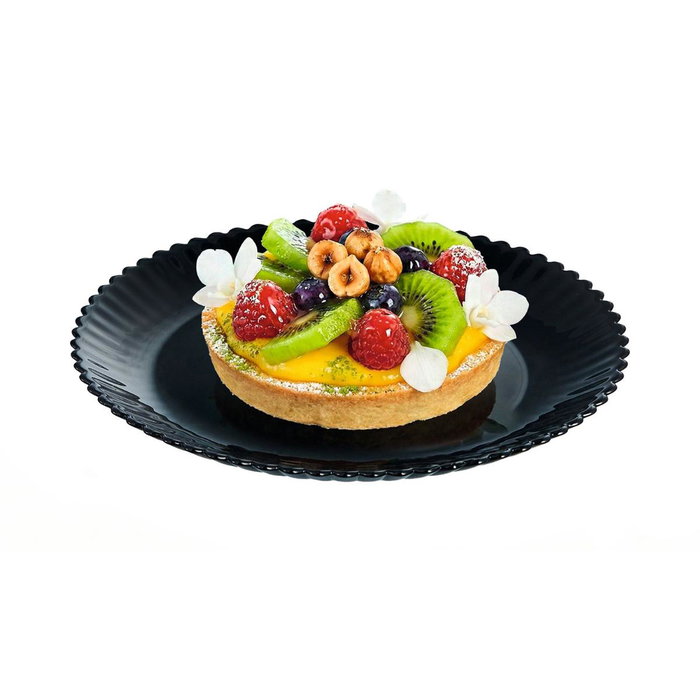 Luminarc Plato de Postre Bloom Negro 19cm
