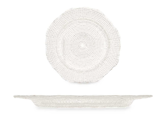 Vivalto Plato Postre 21 cm Cristal Transparente Apto Lavavajillas (Set de 24)